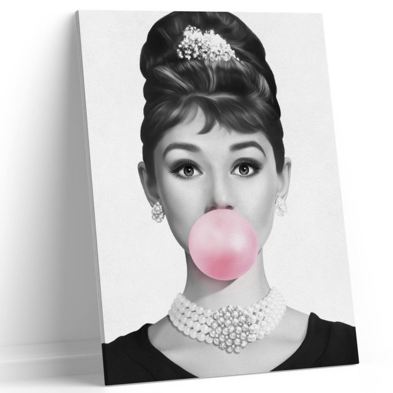 Audrey Hepburn Bubblegum Iii Cuadros Decorativos Decor